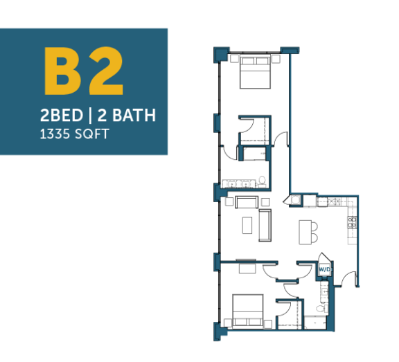 B2: 2 Bed, 2 Bath