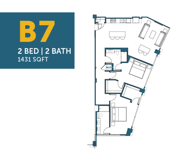 B7: 2 Bed, 2 Bath