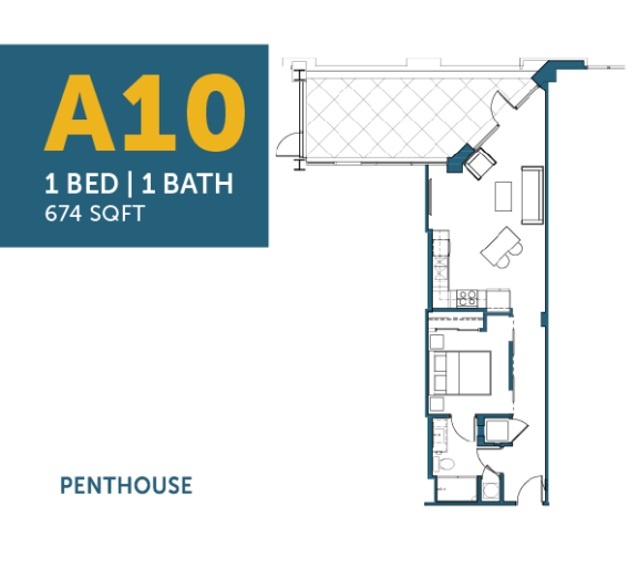 A10: 1 Bed, 1 Bath