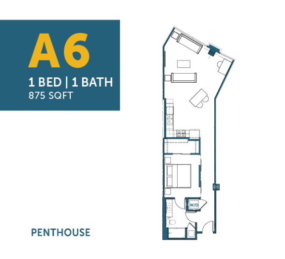 A6: 1 Bed, 1 Bath