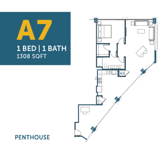 A7: 1 Bed, 1 Bath